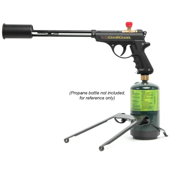 Grill gun with stand and propane bottle (propane bottle not included)