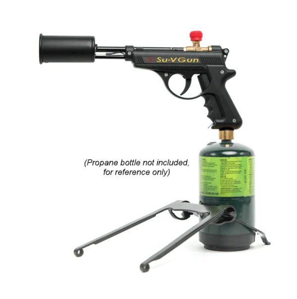 GrillBlazer Su-VGun with vertical propane stand – complete torch setup for sous vide and grilling