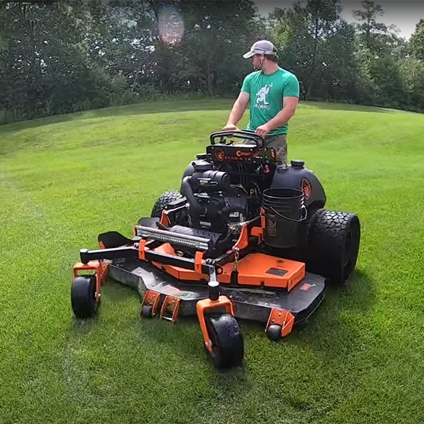 Dirt Monkey Alex on operating a lawn mower