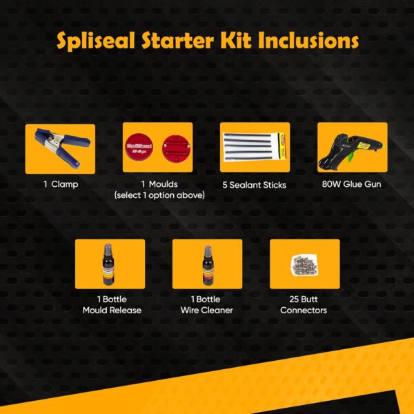 Close-Up of SpliSeal Starter Kit Mold and Sealant Application