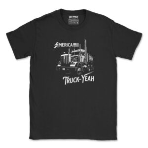 America truck yeah white on black front