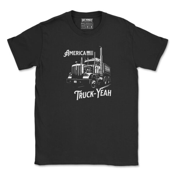 America truck yeah white on black front