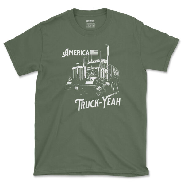 Dirt monkey america truck yeah white on military green