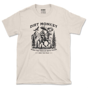 Dirt monkey ride the wild black on natural
