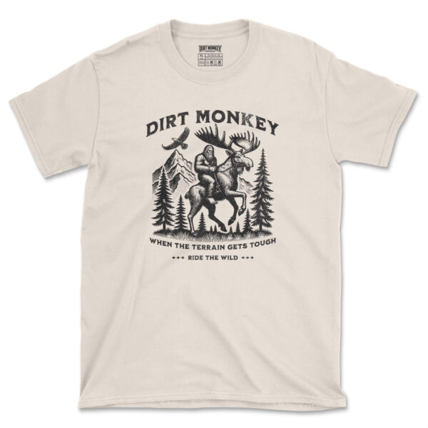 Dirt monkey ride the wild black on natural