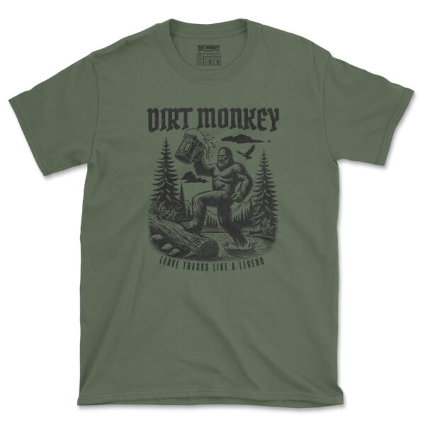 Leave tracks like a legend black on military green
