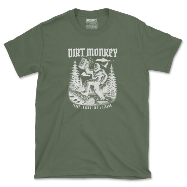 Leave tracks like a legend white on military green