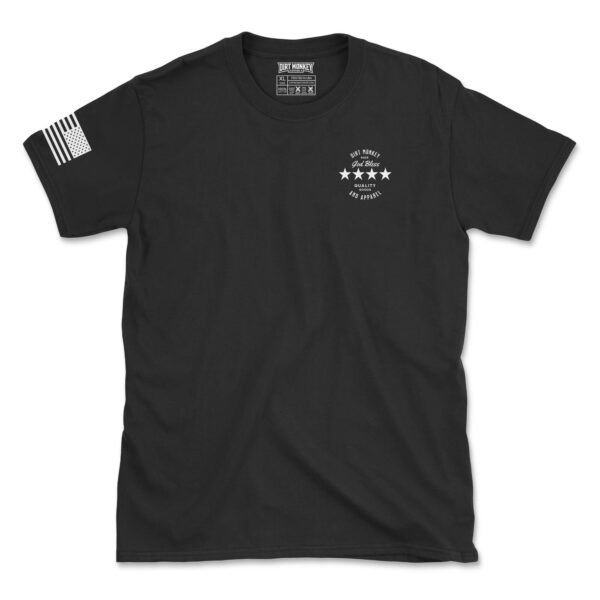 Dirt monkey god bless tee front black