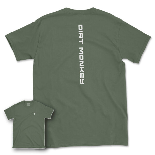 Blessed white on military green fb