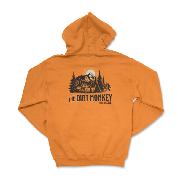 Dirt monkey hunting club hoodie back