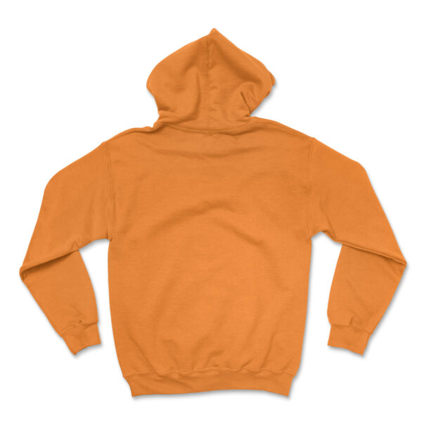 Dirt monkey safety orange hoodie back