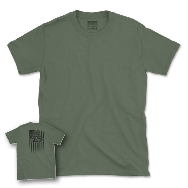 Dirt monkey usa black on military green fb1